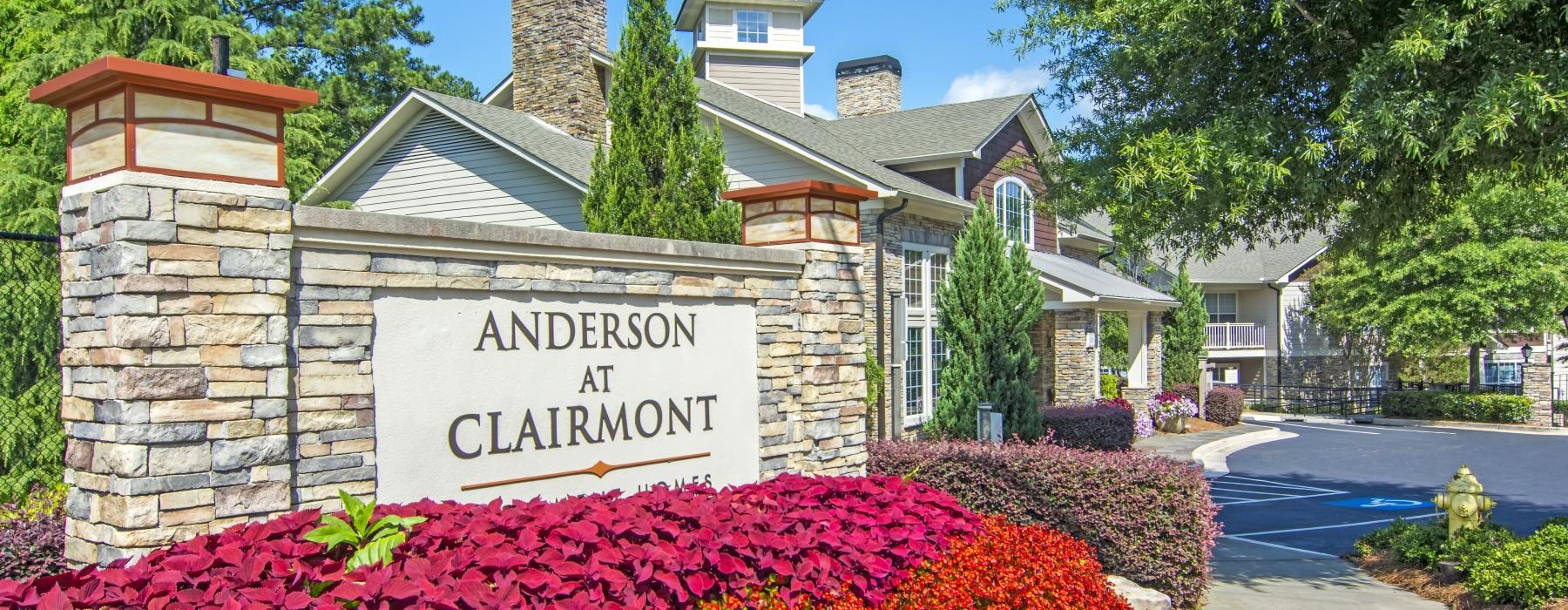 Anderson at Clairmont property entrance sign